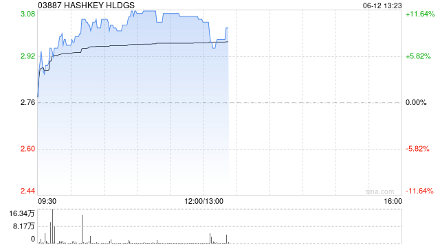 HASHKEY HLDGS午前涨逾11% 拟动用不超1亿港元进行股份购回
