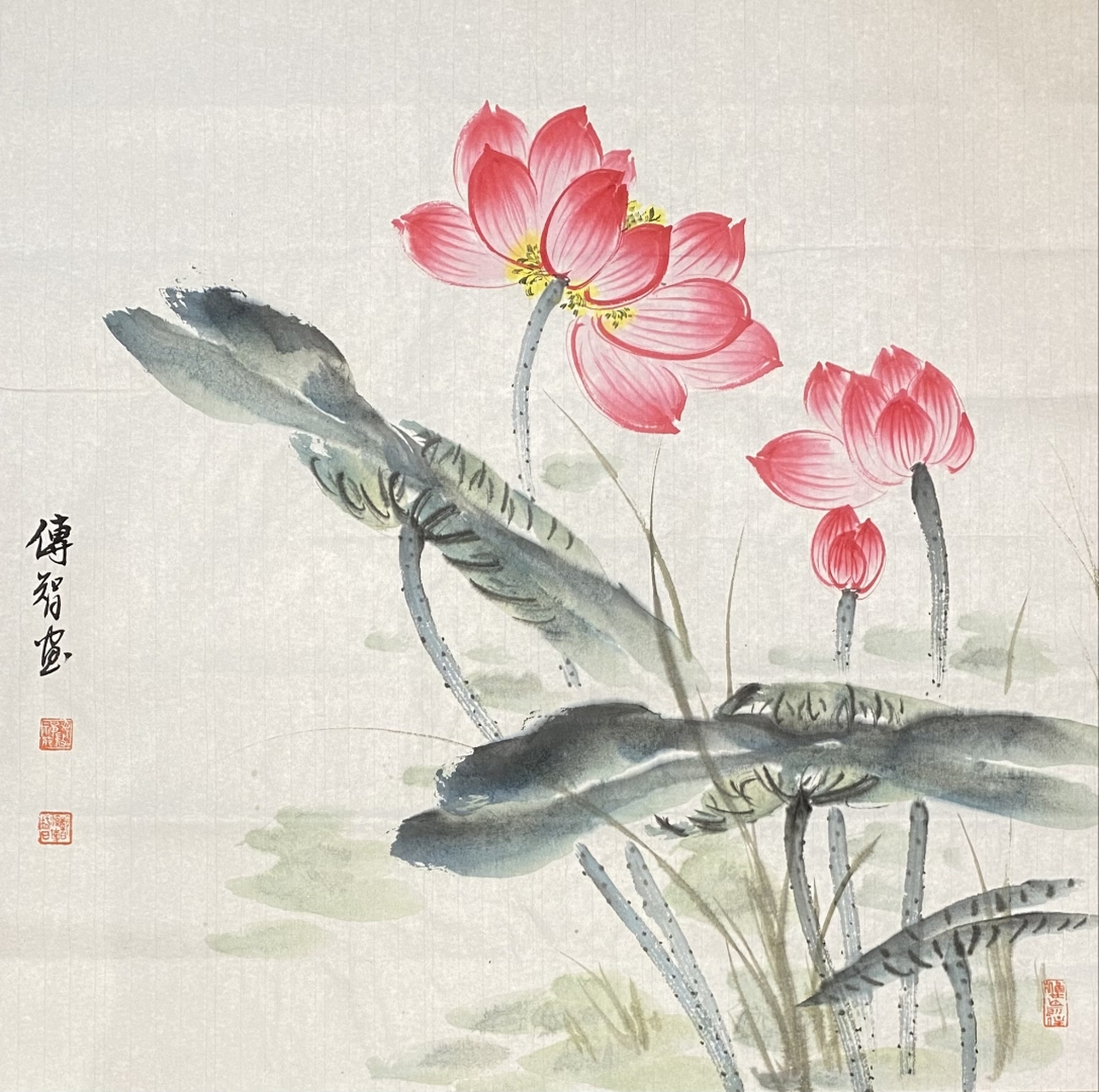 画上荷花和尚画-画上荷花河和尚画,书临汉帖翰林书的谐音字